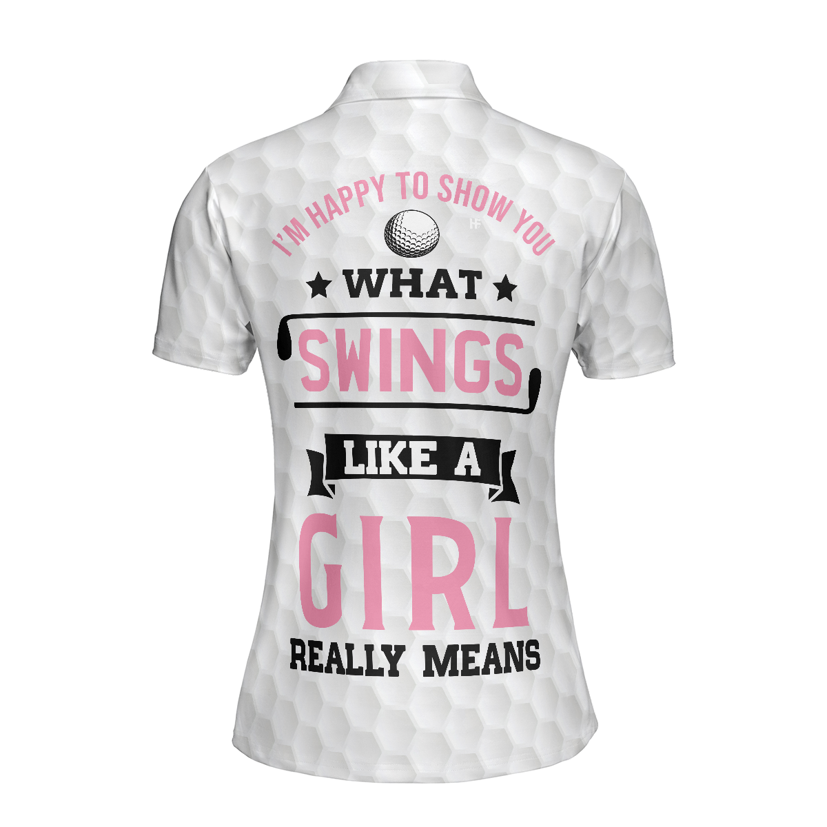 What Swings Like A Girl Really Means Short Sleeve Women Polo Shirt - Hyperfavor