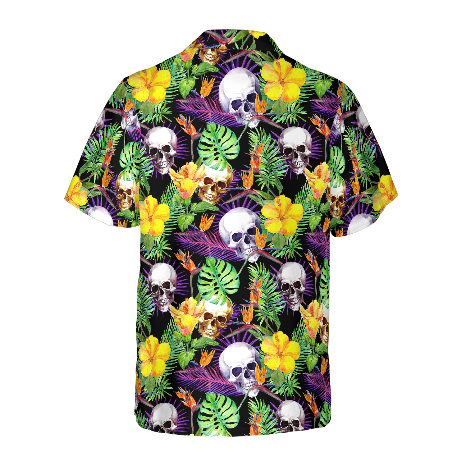 Skull Tropical Pattern Hawaiian Shirt - Hyperfavor