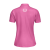Golf Ball Texture With Pink Color Golf Short Sleeve Women Polo Shirt, Pink Golf Shirt For Women - Hyperfavor