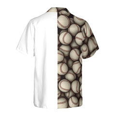 Baseball Pattern And Logo Hawaiian Shirt - Hyperfavor