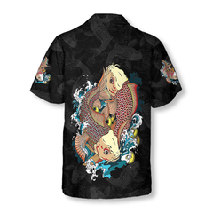 Japanese Carp Koi Gold Fishes Hawaiian Shirt - Hyperfavor