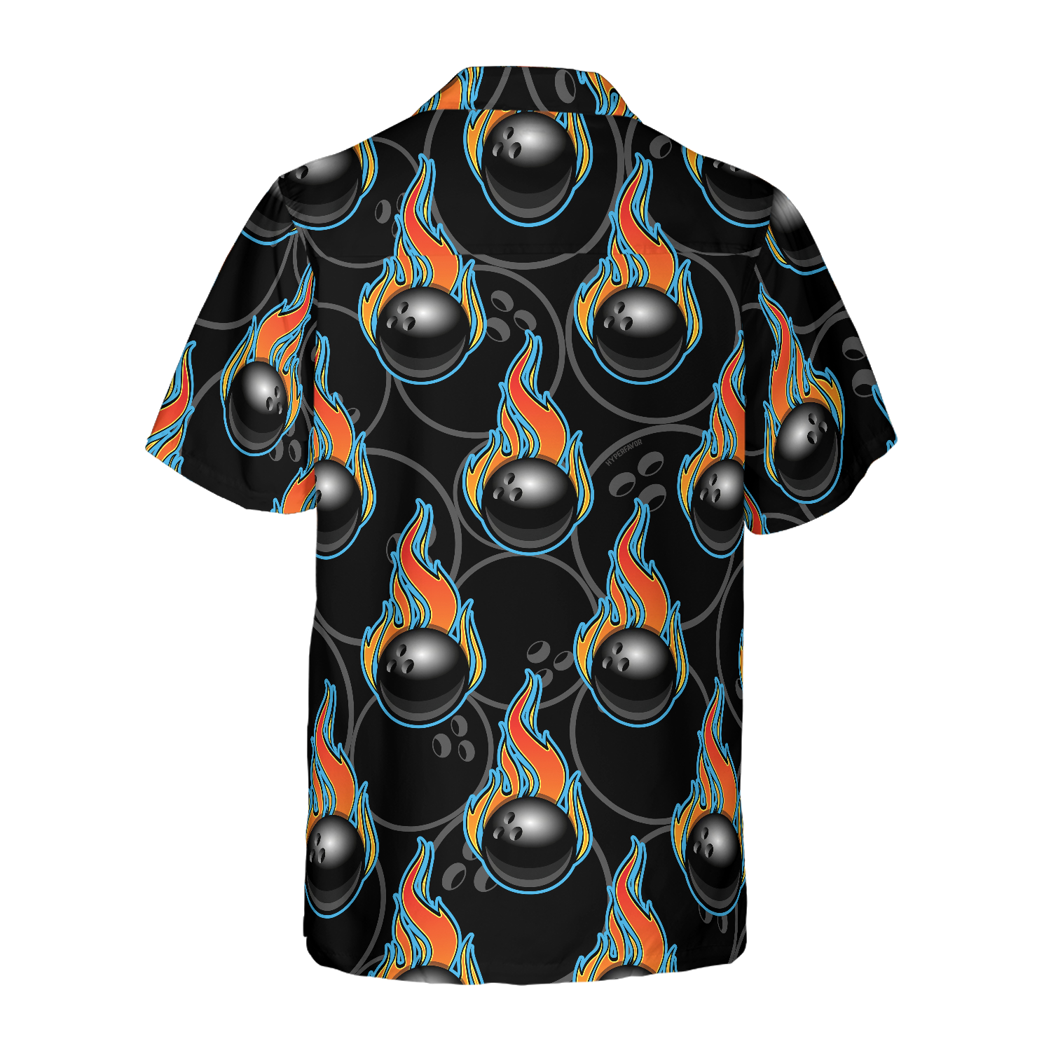 Bowling In Fire Seamless Pattern Hawaiian Shirt - Hyperfavor