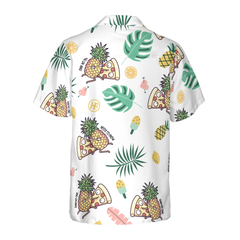 Cartoon Pizza Pineapple Hawaiian Shirt - Hyperfavor