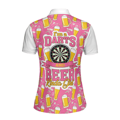 I'm A Darts And Beer Kinda Girl Short Sleeve Women Polo Shirt, Funny Ladies' Darts Shirt, Darts Gift For Women - Hyperfavor