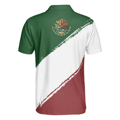 Mexico Short Sleeve Polo Shirt, Patriotic Mexican Polo Shirt, Best Mexico Shirt For Men - Hyperfavor