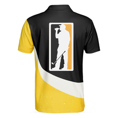 My Golf Secret Beer Short Sleeve Polo Shirt, Black and Yellow Polo Shirt, Golf Shirt For Beer Lovers - Hyperfavor