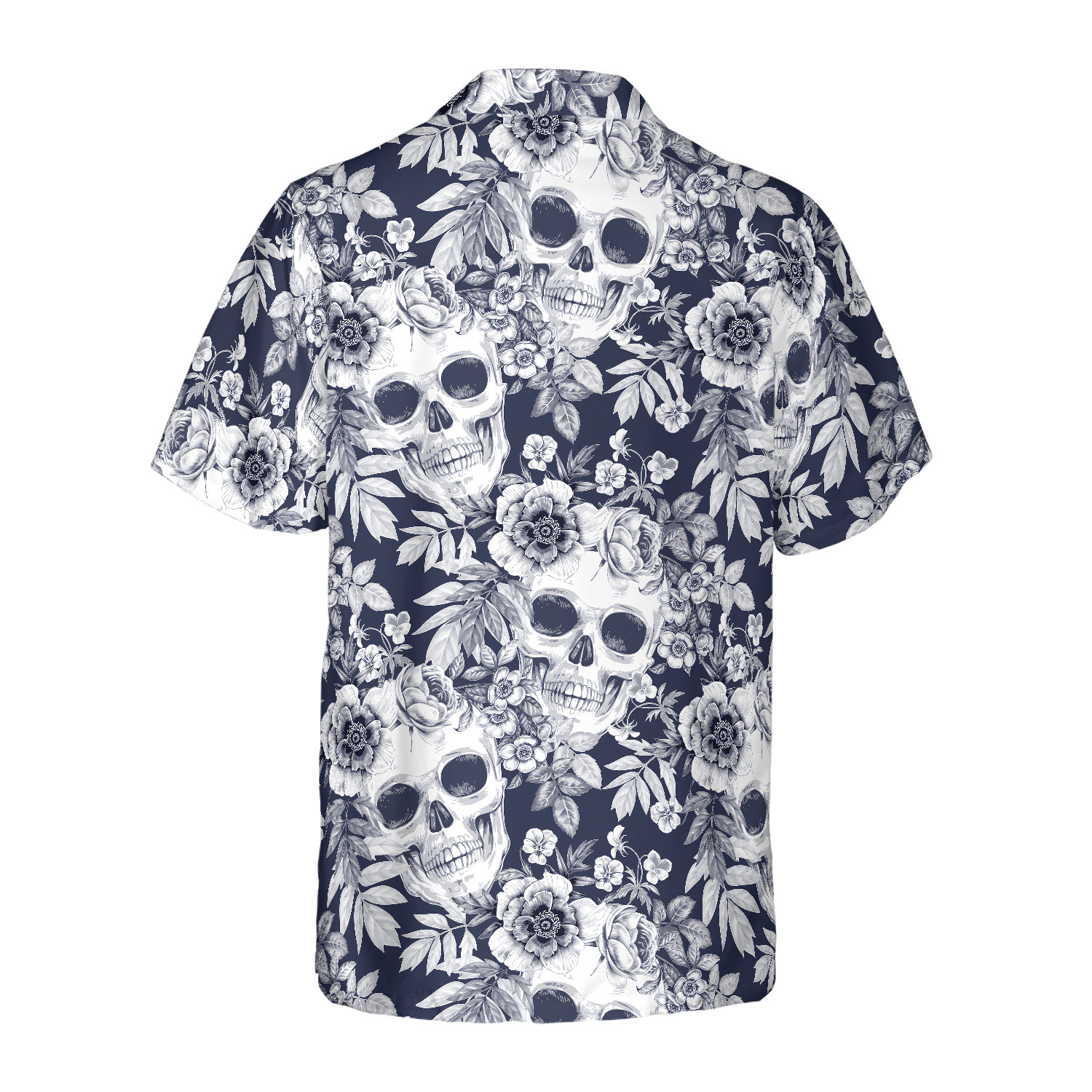 Wreaths Of Garden Flowers And Skulls Hawaiian Shirt - Hyperfavor