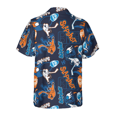 Slapshot Hockey Pattern Hawaiian Shirt - Hyperfavor