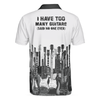 I Have Too Many Guitars White Short Sleeve Polo Shirt, Guitarist Polo Shirt, Best Music Shirt For Men - Hyperfavor