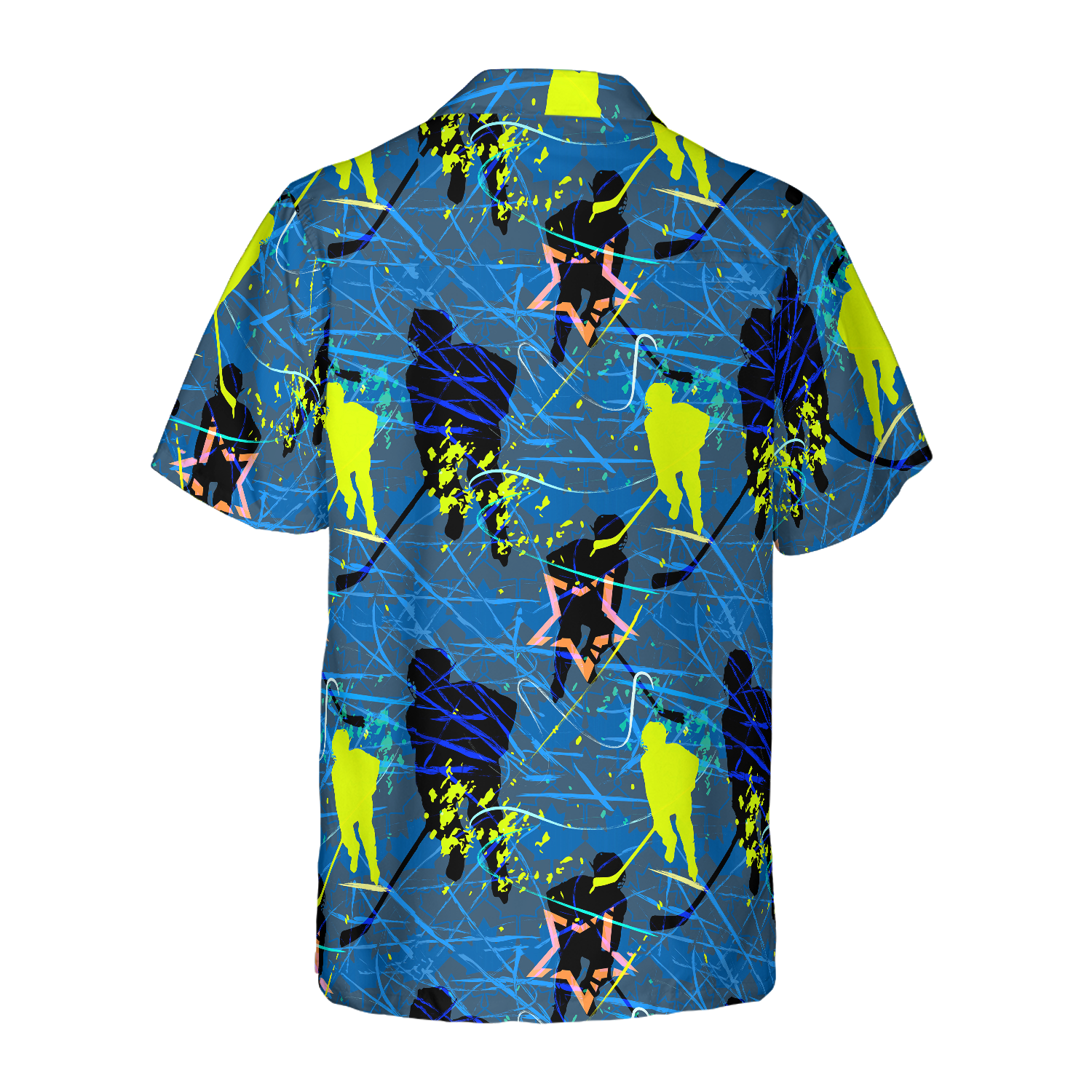 Seamless Hockey Pattern Hawaiian Shirt - Hyperfavor