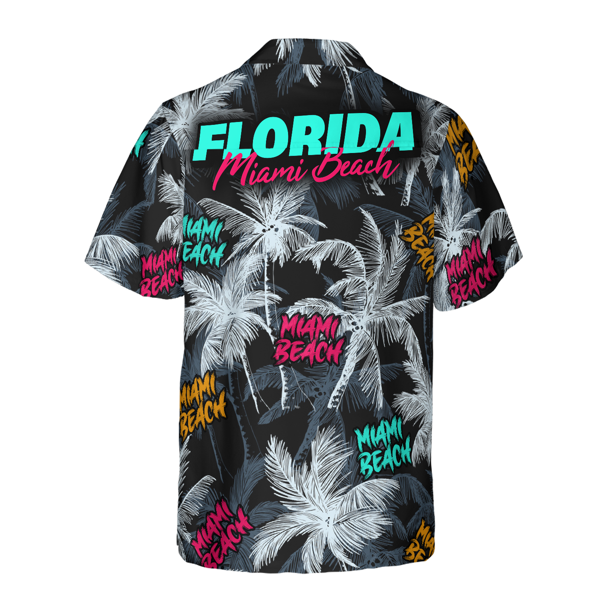 Miami Beach Coconut Tree Seamless Hawaiian Shirt - Hyperfavor