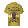 Camping Bear Drink Beer Hawaiian Shirt - Hyperfavor