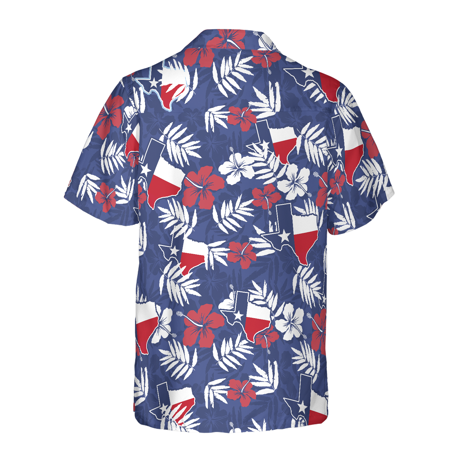 Texas Flag Tropical Seamless Pattern USA Hawaiian Shirt - Hyperfavor
