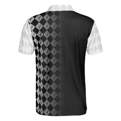 Golf Weapons Of Grass Destruction Short Sleeve Polo Shirt, Black And White Golf Shirt For Men - Hyperfavor