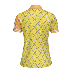 Golf Is Fore Girls Short Sleeve Women Polo Shirt, Yellow Argyle Pattern Golf Polo Shirt, Cool Golf Gift For Women - Hyperfavor