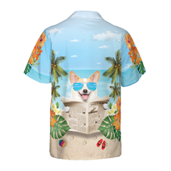 Corgi Wears Sunglasses Hawaiian Shirt - Hyperfavor