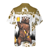 Bear Drinks Beer Hawaiian Shirt - Hyperfavor