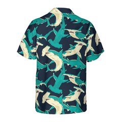 Hammerhead Shark Pattern Hawaiian Shirt - Hyperfavor