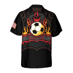 Soccer Flame Hawaiian Shirt - Hyperfavor