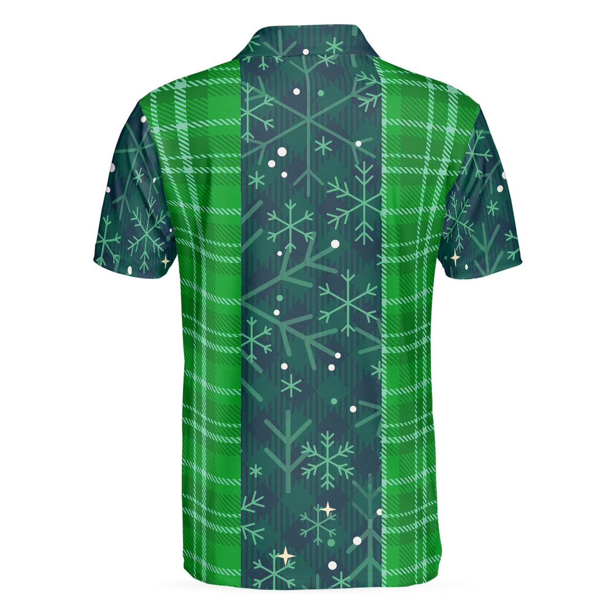 Christmas Bowling with Flannel Plaid Pattern Mens Polo Shirts - Hyperfavor