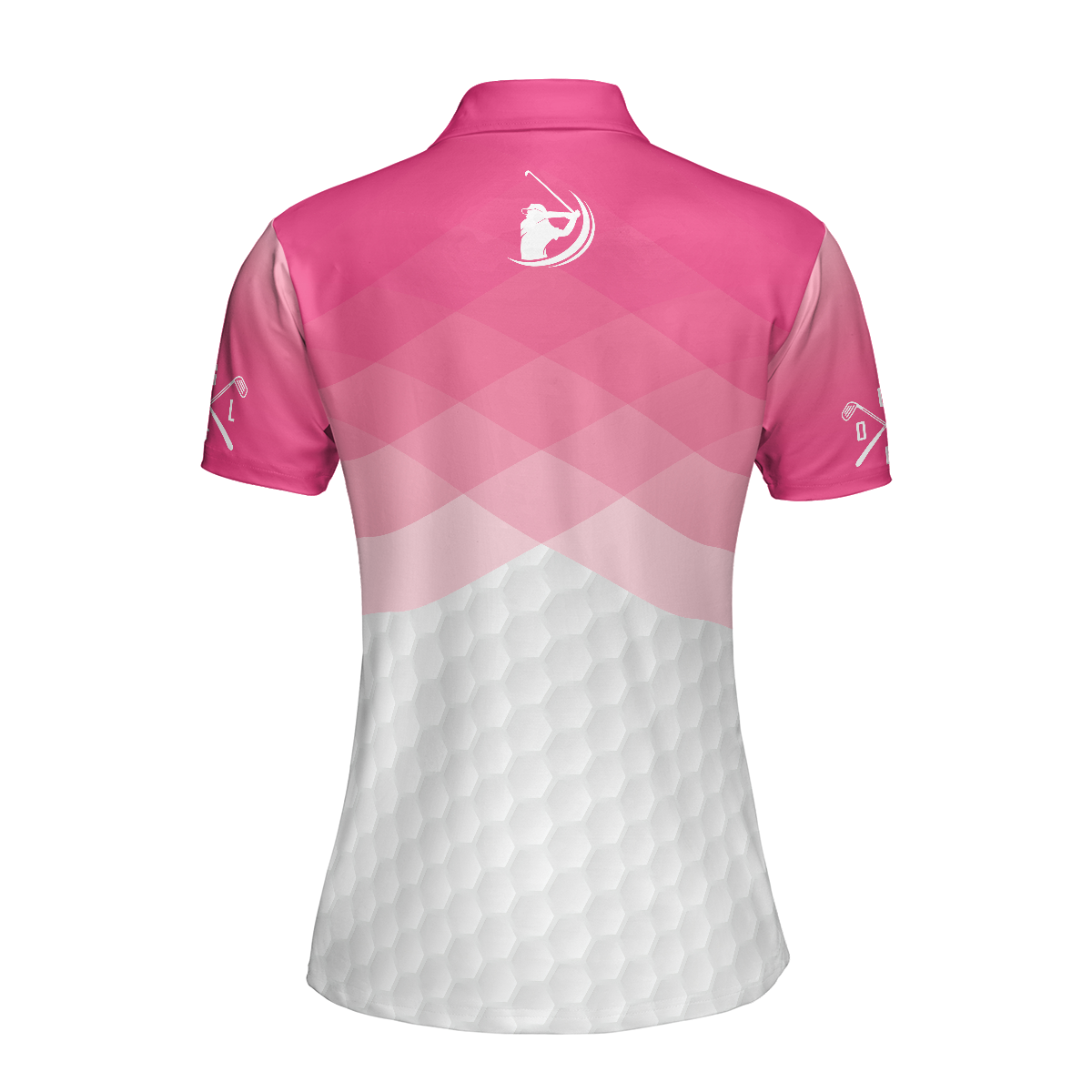 Just A Pink Girl Who Loves Playing Golf Short Sleeve Women Polo Shirt, Pink Argyle Pattern Golf Shirt - Hyperfavor