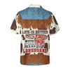 Cowboy Dairy Vintage Western Texas Hawaiian Shirt, Life Is Better With Texas Longhorns Shirt, Texas Home Shirt For Men - Hyperfavor
