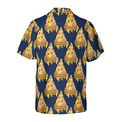 Pizza Skull Pattern Shirt Hawaiian Shirt - Hyperfavor