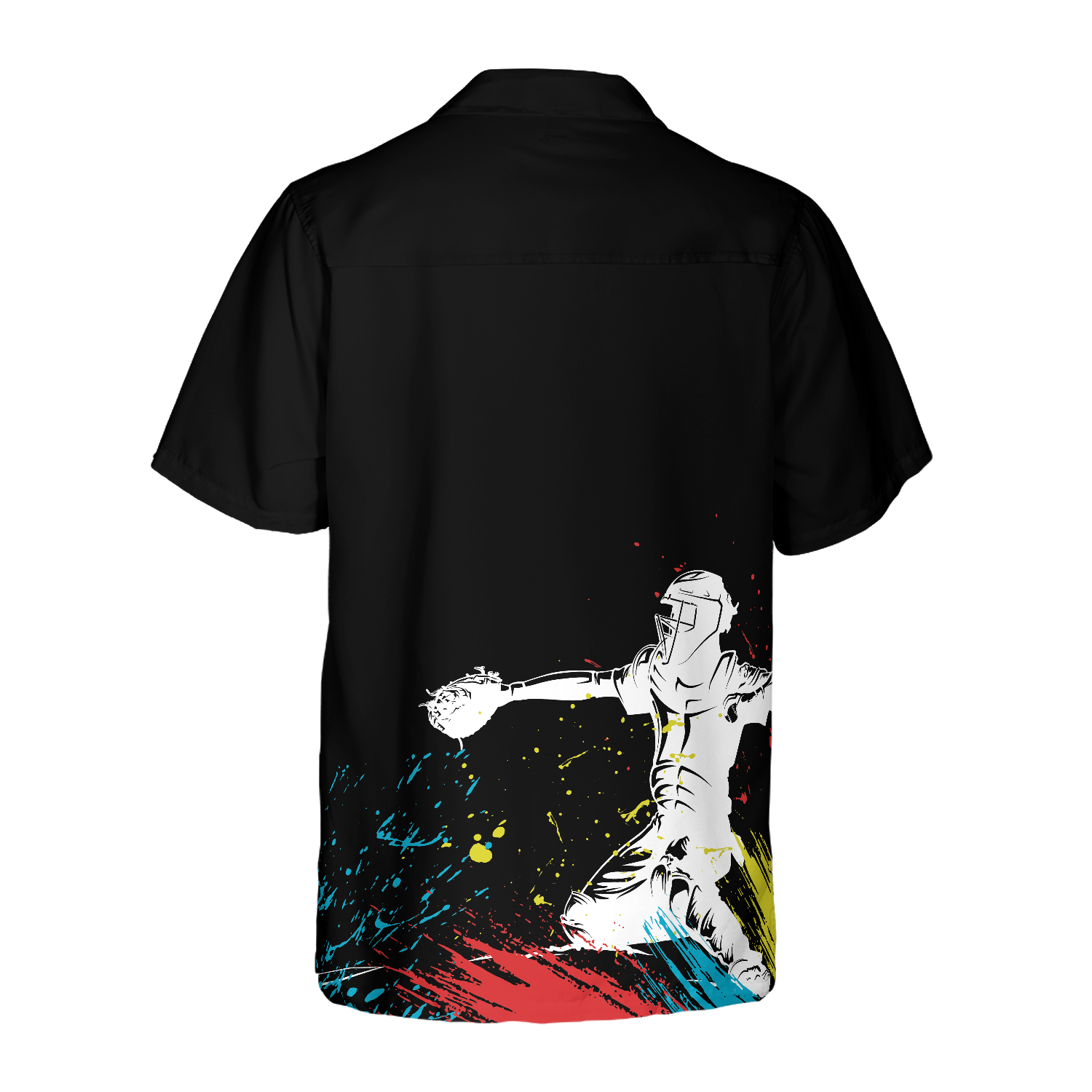 Catcher Silhouette Baseball Hawaiian Shirt - Hyperfavor