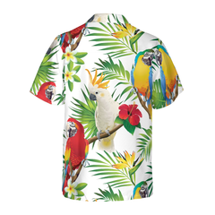 Cockatoo In The Tropical Forest Parrot Shirt Hawaiian Shirt - Hyperfavor