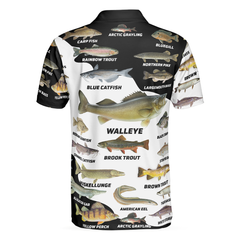 3D Freshwater Fish Types All Over Print Polo Shirt, Polo Golf Shirt For Men, Best Golf Shirt - Hyperfavor