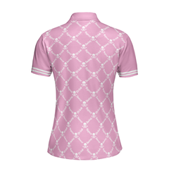 Swing Swear Drink Repeat Pink Golf Short Sleeve Women Polo Shirt, Pink Golfing Shirt For Female Players - Hyperfavor