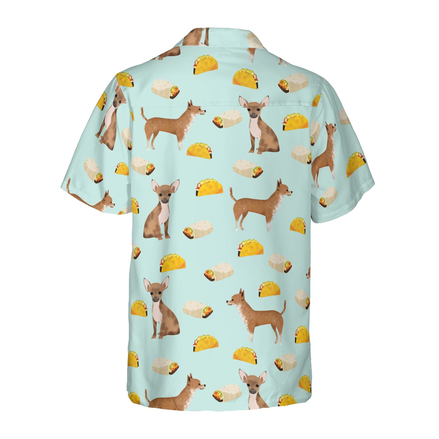 Tacos Burritos Chihuahua Dog Shirt For Men Hawaiian Shirt - Hyperfavor