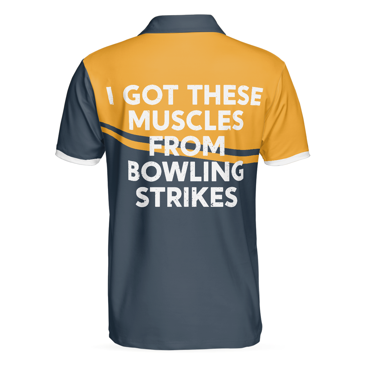 I Got These Muscles From Bowling Strikes Polo Shirt, Bowling Polo Shirt, Bowling Shirt For Men - Hyperfavor