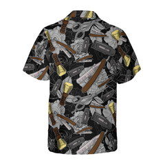 Rose Barber Tools Pattern Hawaiian Shirt - Hyperfavor