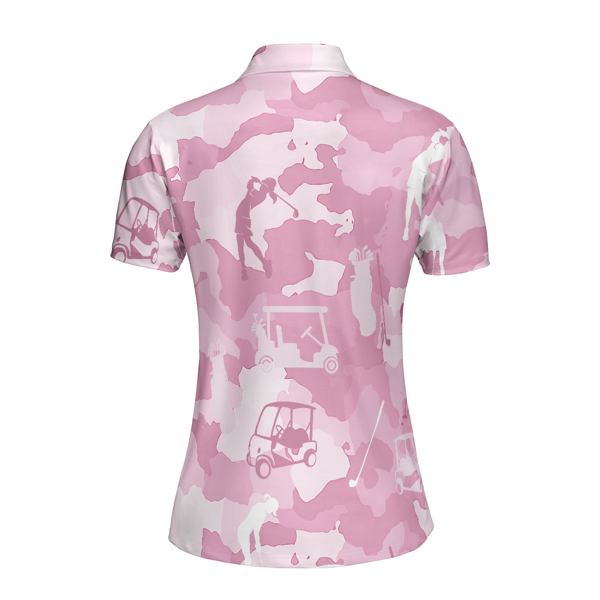 Golf Girl Camouflage Short Sleeve Women Polo Shirt - Hyperfavor