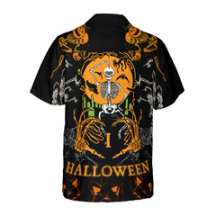 Skeleton Dances In The Darkness Hawaiian Shirt - Hyperfavor