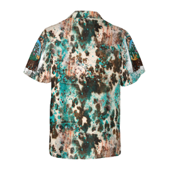 Texas Cowhide Map Hawaiian Shirt, Unique Texas Shirt For Texas Lovers - Hyperfavor