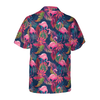 Flamingo With Palm Leaves Hawaiian Shirt - Hyperfavor