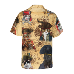 Pirate Cat Hawaiian Shirt - Hyperfavor