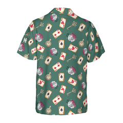 Casino Poker Green Background Hawaiian Shirt - Hyperfavor