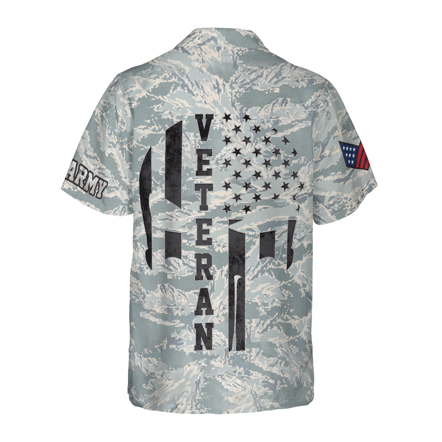 Veteran Proud US Airforce Camouflage Hawaiian Shirt - Hyperfavor