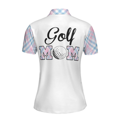 Golf Mom White Short Sleeve Women Polo Shirt, Cool Golf Gift For Women - Hyperfavor