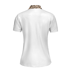 Golf Girl Leopard Pattern Short Sleeve Women Polo Shirt - Hyperfavor