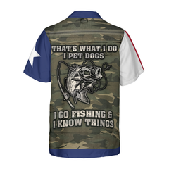 Waistcoat Fishing Texas Custom Hawaiian Shirt, That's What I Do I Go Fishing And I Know Thing Shirt, Texas Home Shirt For Men - Hyperfavor