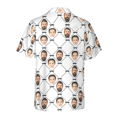 Beard Personalized Couples Face Custom Hawaiian Shirt - Hyperfavor