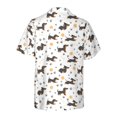 Dachshund Seamless Pattern Adorable Pets Hawaiian Shirt - Hyperfavor