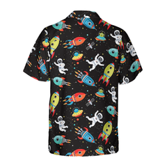 Outer Space Astronaut Cute Hawaiian Shirt - Hyperfavor