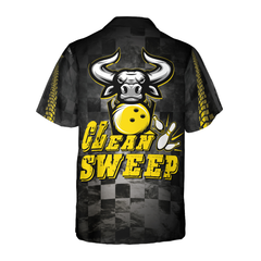 Clean Sweep Bowling Bull Hawaiian Shirt - Hyperfavor