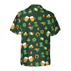 St Patrick's Day Symbol Seamless Pattern Hawaiian Shirt - Hyperfavor