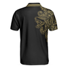 Personalized Golden Floral Paisley Golf Polo Shirt - Hyperfavor